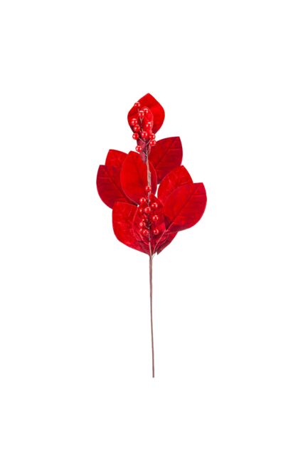 VFM e-Store Christmas Red Leaf Berry Stem Christmas Decoration X 1 67cm Red - image 1