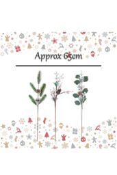 VFM e-Store Christmas Red Leaf Berry Stem Christmas Decoration X 1 67cm Red - thumbnail 2