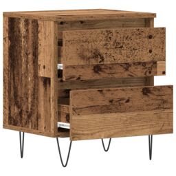 Berkfield Home Bedside Cabinets 2 pcs Old Wood 40x35x50 cm Engineered Wood in Brown - Size: 40 x 35 x 50 cm - thumbnail 5