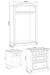Seconique Corona Trio Bedroom Set in Natural - thumbnail 6