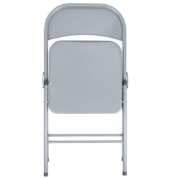 Harbour Housewares Metal Folding Chair - Pack of 4 in Grey - thumbnail 4