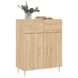 Berkfield Home Sideboard Sonoma Oak 69.5x34x90 cm Engineered Wood in Brown - thumbnail 3