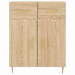 Berkfield Home Sideboard Sonoma Oak 69.5x34x90 cm Engineered Wood in Brown - thumbnail 6