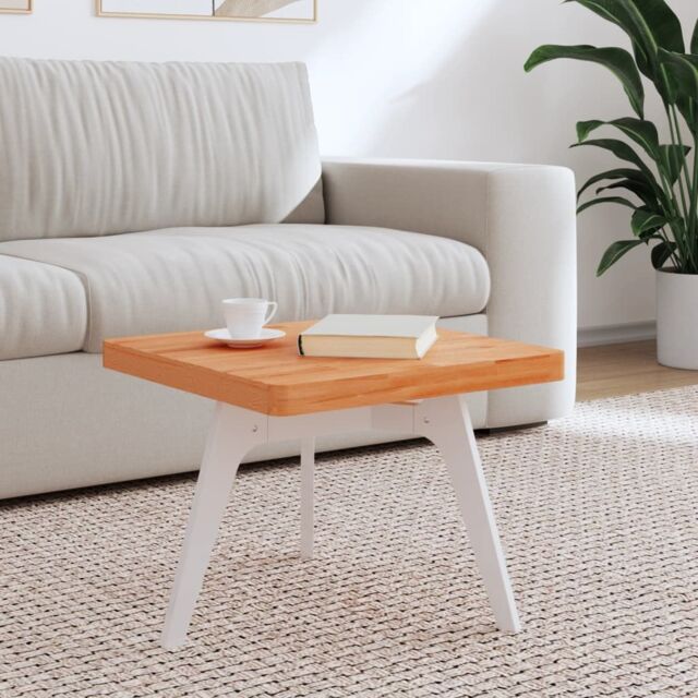 Berkfield Home Table Top 50x50x4 cm Square Solid Wood Beech in Brown - Size: 50 x 50 x 4 cm - image 1
