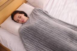 Alivio Sherpa Electric Low Energy Heated Blanket in Grey - Size: 130 cm x 160 cm - thumbnail 2