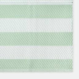 OHS Stripes Print Outdoor Garden Rug Waterproof Area Floor Mat in Pale Green - Size: 160 cm x 230 cm - thumbnail 5