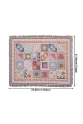Living and Home Sofa Throw Blanket with Tassels - thumbnail 8