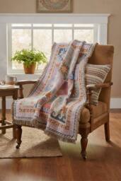 Living and Home Sofa Throw Blanket with Tassels - thumbnail 2
