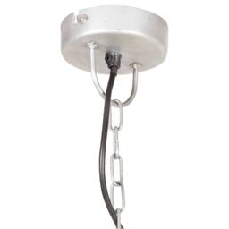 Berkfield Home Industrial Vintage Hanging Lamp 25 W Silver Round 31 cm E27 - thumbnail 4