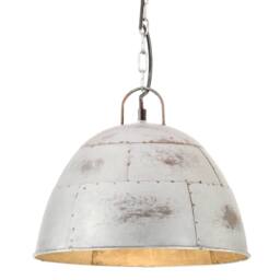 Berkfield Home Industrial Vintage Hanging Lamp 25 W Silver Round 31 cm E27