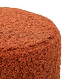 Nordlys Brown Wooden Base Living Room Pouf in Red - thumbnail 6