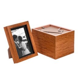 "Nicola Spring 3D Box Photo Frames - 5 x 7"" with 4 x 6"" Mount - Ivory Mount - Pack of 5 in Dark Brown" - thumbnail 1