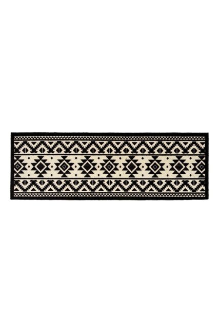My Mat Washable Nylon Tribal Indoor Mat in White - Size: 50 cm x 150 cm - image 1