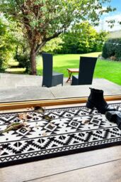 My Mat Washable Nylon Tribal Indoor Mat in White - Size: 50 cm x 150 cm - thumbnail 3