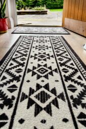 My Mat Washable Nylon Tribal Indoor Mat in White - Size: 50 cm x 150 cm - thumbnail 2