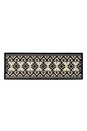My Mat Washable Nylon Tribal Indoor Mat in White - Size: 50 cm x 150 cm - thumbnail 1