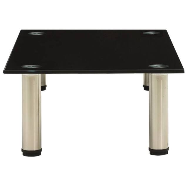 Berkfield Home TV Stand Black 60x35x17 cm Tempered Glass - Size: 60 x 35 x 17 cm - image 1