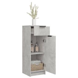 Berkfield Home Bathroom Cabinet Concrete Grey 32x34x90 cm Engineered Wood - Size: 32 x 34 x 90 cm - thumbnail 5