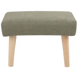Wyld and Coco Retro Green Footstool - Polyester Upholstery Oak Legs - thumbnail 3