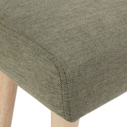 Wyld and Coco Retro Green Footstool - Polyester Upholstery Oak Legs - thumbnail 5