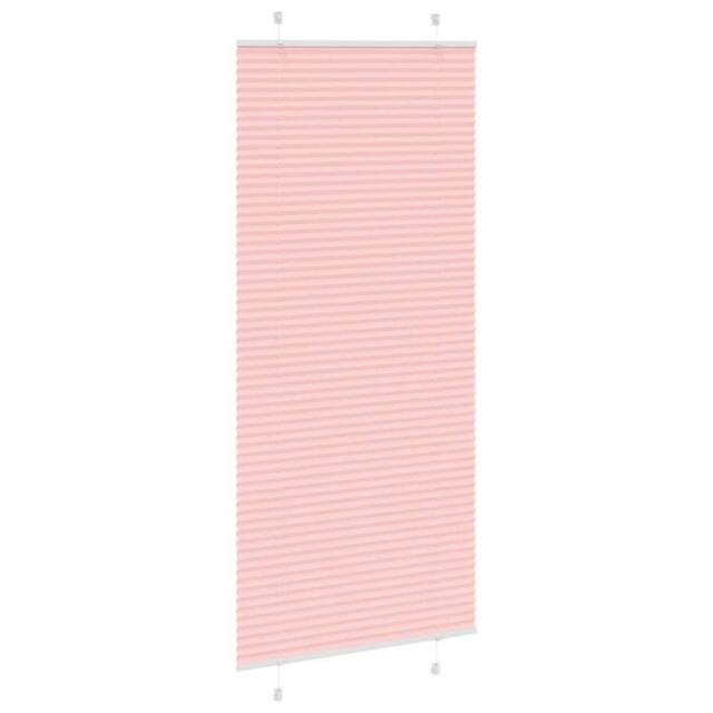 Berkfield Home Pleated Blind Pink 100x200 cm Fabric Width 99.4 cm Polyester - image 1