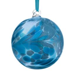 Sienna Glass 10cm Friendship Ball Turquoise in Blue