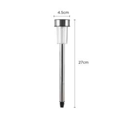 Voltico Solar Stainless Steel Garden Path Lights - LED Stick Lamps, 6 Pack in Metallics - thumbnail 5