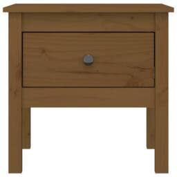 Berkfield Home Side Table Honey Brown 50x50x49 cm Solid Wood Pine - Size: 50 x 50 x 49 cm - thumbnail 6