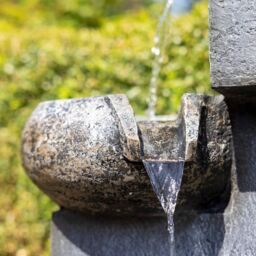 Primrose Tavira Cascading Tiered Bowls Water Feature With Lights 66cm in Grey - thumbnail 6