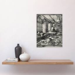 "Artery8 Saint Jerome in His Study Albrecht Durer Wall Art Poster Print in Grey - Size: W12"" x H16""" - thumbnail 4
