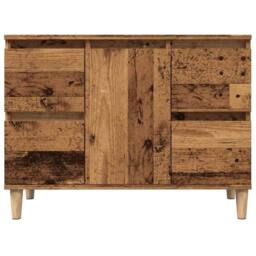 Berkfield Home Sink Cabinet Old Wood 80x33x60 cm Engineered Wood in Brown - Size: 80 x 33 x 60 cm - thumbnail 4
