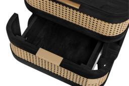 Birlea Rattan Bedside Cabinet 2 Drawer Sark Nightstand Side Table in Black - thumbnail 5