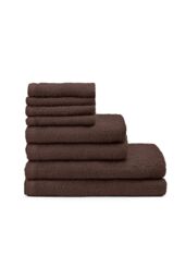 Catherine Lansfield 'Quick Dry Cotton' 8 Piece Towel Set in Chocolate - thumbnail 3