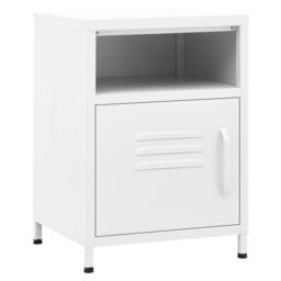 Berkfield Home Nightstands 2 pcs White 35x35x51 cm Steel - Size: 35 x 35 x 51 cm - thumbnail 3
