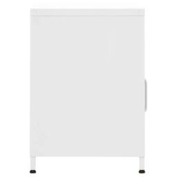 Berkfield Home Nightstands 2 pcs White 35x35x51 cm Steel - Size: 35 x 35 x 51 cm - thumbnail 4