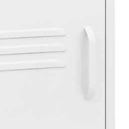 Berkfield Home Nightstands 2 pcs White 35x35x51 cm Steel - Size: 35 x 35 x 51 cm - thumbnail 8
