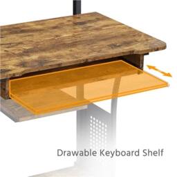 Kelvenix Computer Desk w/Printer Shelf in Brown - Size: 0.6m2 - thumbnail 4