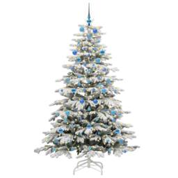 Berkfield Home Elegant Artificial Hinged Christmas Tree White 210 cm PE & PVC