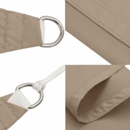 Berkfield Home Sun Shade Sail Taupe 7x5x5 m 100% Polyester Oxford - thumbnail 6