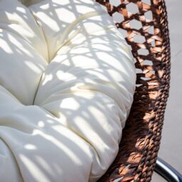 Artemis Home Sunbury Hanging Swing Single Egg Pod Chair in Cream - thumbnail 2
