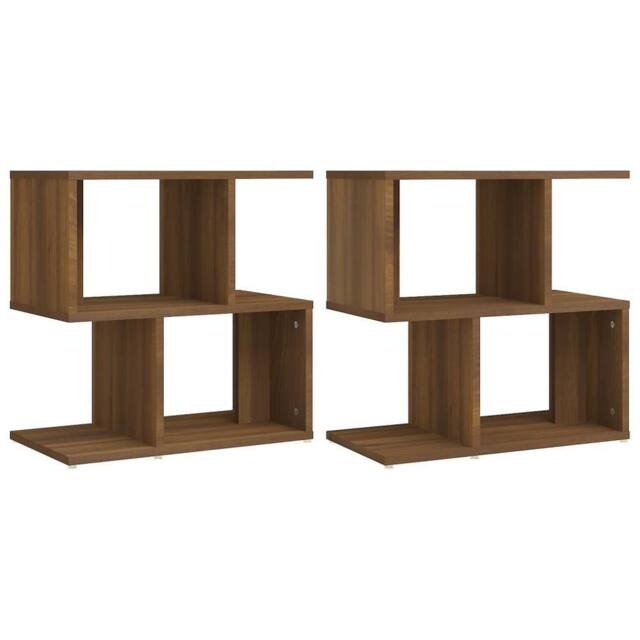 Berkfield Home Bedside Cabinets 2 pcs Brown Oak 50x30x51.5 cm Engineered Wood - image 1