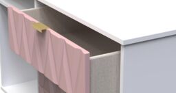 Ready Assembled 2 U Dallas 3 Drawer TV Unit (Ready Assembled) in Dusty Pink - thumbnail 5