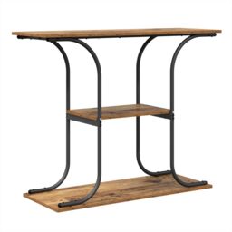 Berkfield Home Console Table Old wood 101 x 35 x 80.5 cm Engineered wood in Brown - thumbnail 2