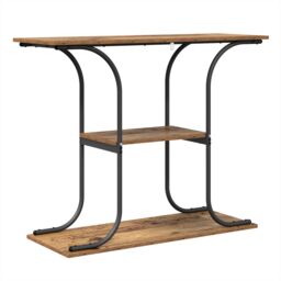 Berkfield Home Console Table Old wood 101 x 35 x 80.5 cm Engineered wood in Brown - thumbnail 7