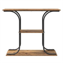 Berkfield Home Console Table Old wood 101 x 35 x 80.5 cm Engineered wood in Brown - thumbnail 5
