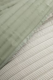 Catherine Lansfield 'Stripe' Quilted Reversible Bedspread in Green - thumbnail 2