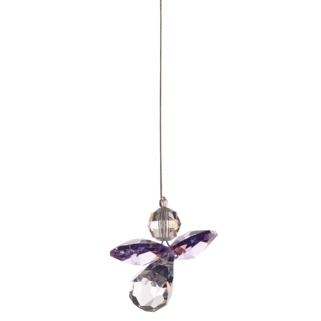Wild Things Guardian Angel Birthstone Crystal Hanging Decoration Light Amethyst in Lilac