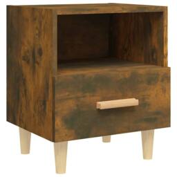 Berkfield Home Beautiful Bedside Cabinets 2 pcs Smoked Oak 40x35x47 cm in Brown - Size: 40 x 35 x 47 cm - thumbnail 5