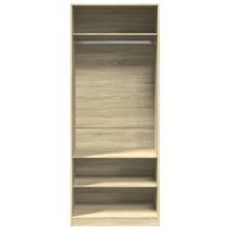 Berkfield Home Wardrobe Sonoma Oak 80x50x200 cm Engineered Wood in Light Oak - Size: 80 x 50 x 200 cm - thumbnail 4