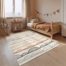THE RUGS Adventures Kids Rug Kiki Cream Multicolour Kids Bedroom Rug - Size: 120 cm x 170 cm - thumbnail 3